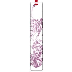 A Drawing Of A Plant With Purple Flowers Large Book Marks by catchydesignhill