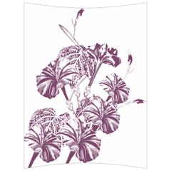 A Drawing Of A Plant With Purple Flowers Back Support Cushion