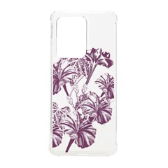 A Drawing Of A Plant With Purple Flowers Samsung Galaxy S20 Ultra 6 9 Inch Tpu Uv Case by catchydesignhill