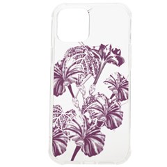 A Drawing Of A Plant With Purple Flowers Iphone 12 Pro Max Tpu Uv Print Case by catchydesignhill