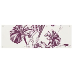 A Drawing Of A Plant With Purple Flowers Banner And Sign 9  X 3  by catchydesignhill