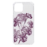 A Drawing Of A Plant With Purple Flowers iPhone 14 TPU UV Print Case Front