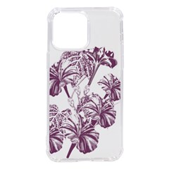 A Drawing Of A Plant With Purple Flowers Iphone 14 Pro Max Tpu Uv Print Case by catchydesignhill