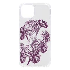 A Drawing Of A Plant With Purple Flowers Iphone 13 Tpu Uv Print Case by catchydesignhill