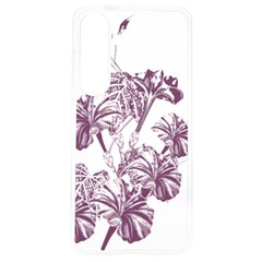 A Drawing Of A Plant With Purple Flowers Samsung Galaxy S24 6 2 Inch Tpu Uv Case by catchydesignhill