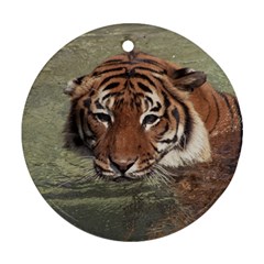 Swimming Tiger Round Ornament (two Sides)