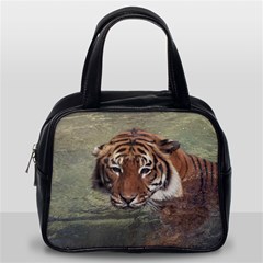 Swimming Tiger Classic Handbag (one Side) by ExtraAwesomeSauce