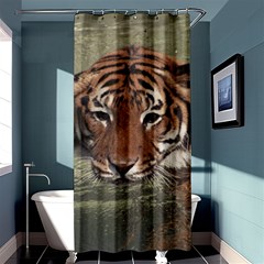 Swimming Tiger Shower Curtain 36  X 72  (stall)  by ExtraGoodSauce