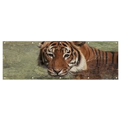 Swimming Tiger Banner And Sign 12  X 4  by ExtraGoodSauce