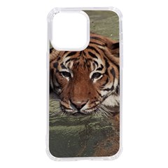 Swimming Tiger Iphone 14 Pro Max Tpu Uv Print Case by ExtraAwesomeSauce