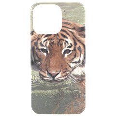 Swimming Tiger Iphone 15 Pro Max Black Uv Print Pc Hardshell Case