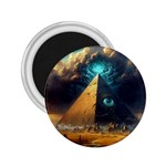 Mystic Blue Pyramid Art 2.25  Magnets Front