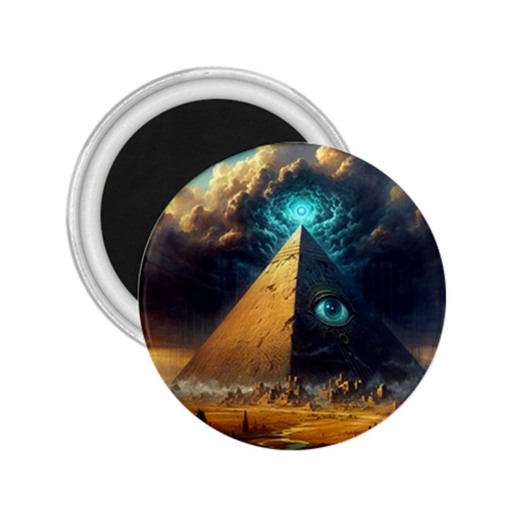 Mystic Blue Pyramid Art 2.25  Magnets