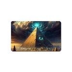 Mystic Blue Pyramid Art Magnet (Name Card) Front