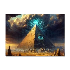 Mystic Blue Pyramid Art Sticker A4 (10 Pack) by ExtraGoodSauce