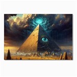 Mystic Blue Pyramid Art Postcards 5  x 7  (Pkg of 10) Front