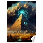 Mystic Blue Pyramid Art Canvas 12  x 18  11.88 x17.36  Canvas - 1