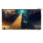 Mystic Blue Pyramid Art Pencil Case Back