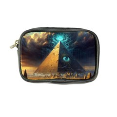 Mystic Blue Pyramid Art Coin Purse by ExtraGoodSauce