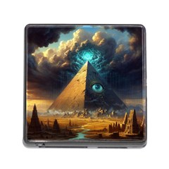 Mystic Blue Pyramid Art Memory Card Reader (square 5 Slot) by ExtraGoodSauce