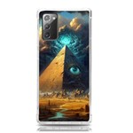 Mystic Blue Pyramid Art Samsung Galaxy Note 20 TPU UV Case Front