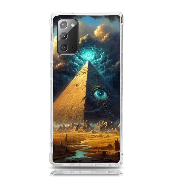 Mystic Blue Pyramid Art Samsung Galaxy Note 20 TPU UV Case