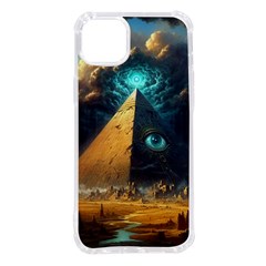 Mystic Blue Pyramid Art Iphone 14 Plus Tpu Uv Print Case by ExtraGoodSauce