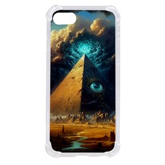 Mystic Blue Pyramid Art Iphone Se by ExtraGoodSauce