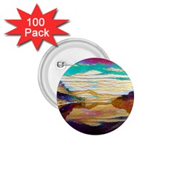 Vibrant Sunset Over Serene Lake 1 75  Buttons (100 Pack) 