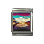 Vibrant Sunset Over Serene Lake Italian Charm (13mm) Front