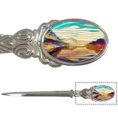 Vibrant Sunset Over Serene Lake Letter Opener by ExtraGoodSauce