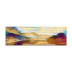 Vibrant Sunset Over Serene Lake Sticker (bumper) by ExtraGoodSauce