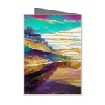 Vibrant Sunset Over Serene Lake Mini Greeting Card Right