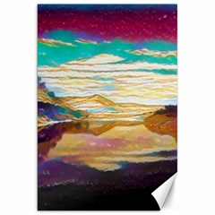 Vibrant Sunset Over Serene Lake Canvas 20  X 30  by ExtraGoodSauce