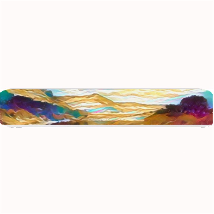 Vibrant Sunset Over Serene Lake Small Bar Mat