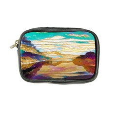 Vibrant Sunset Over Serene Lake Coin Purse by ExtraGoodSauce