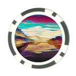 Vibrant Sunset Over Serene Lake Poker Chip Card Guard (10 pack) Front