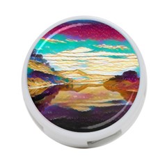 Vibrant Sunset Over Serene Lake 4-port Usb Hub (one Side) by ExtraGoodSauce