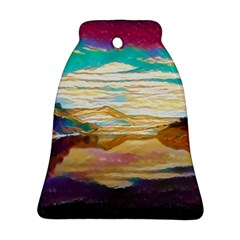 Vibrant Sunset Over Serene Lake Bell Ornament (two Sides) by ExtraGoodSauce