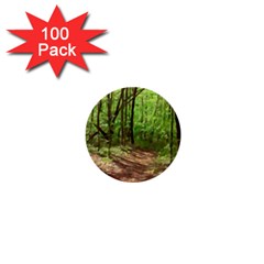 Peaceful Green Forest Walk 1  Mini Buttons (100 Pack)  by ExtraGoodSauce