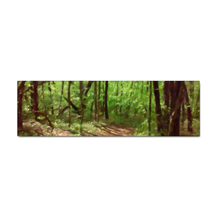 Peaceful Green Forest Walk Sticker Bumper (100 pack)