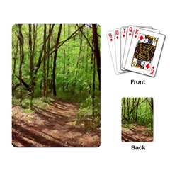 Peaceful Green Forest Walk Playing Cards Single Design (rectangle) by ExtraGoodSauce