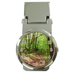 Peaceful Green Forest Walk Money Clip Watches by ExtraGoodSauce