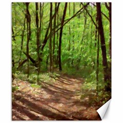 Peaceful Green Forest Walk Canvas 8  X 10  by ExtraGoodSauce