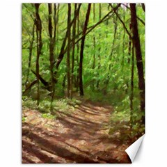 Peaceful Green Forest Walk Canvas 18  X 24  by ExtraGoodSauce