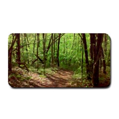 Peaceful Green Forest Walk Medium Bar Mat by ExtraGoodSauce