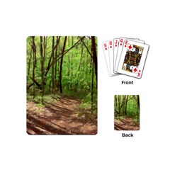 Peaceful Green Forest Walk Playing Cards Single Design (mini) by ExtraGoodSauce