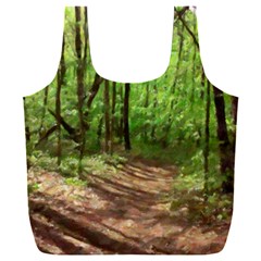 Peaceful Green Forest Walk Full Print Recycle Bag (xxl) by ExtraGoodSauce