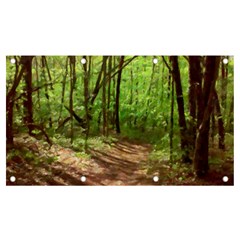 Peaceful Green Forest Walk Banner And Sign 7  X 4  by ExtraGoodSauce