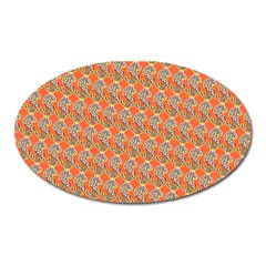 Diamond Dollar Sign Pattern Oval Magnet by ExtraGoodSauce